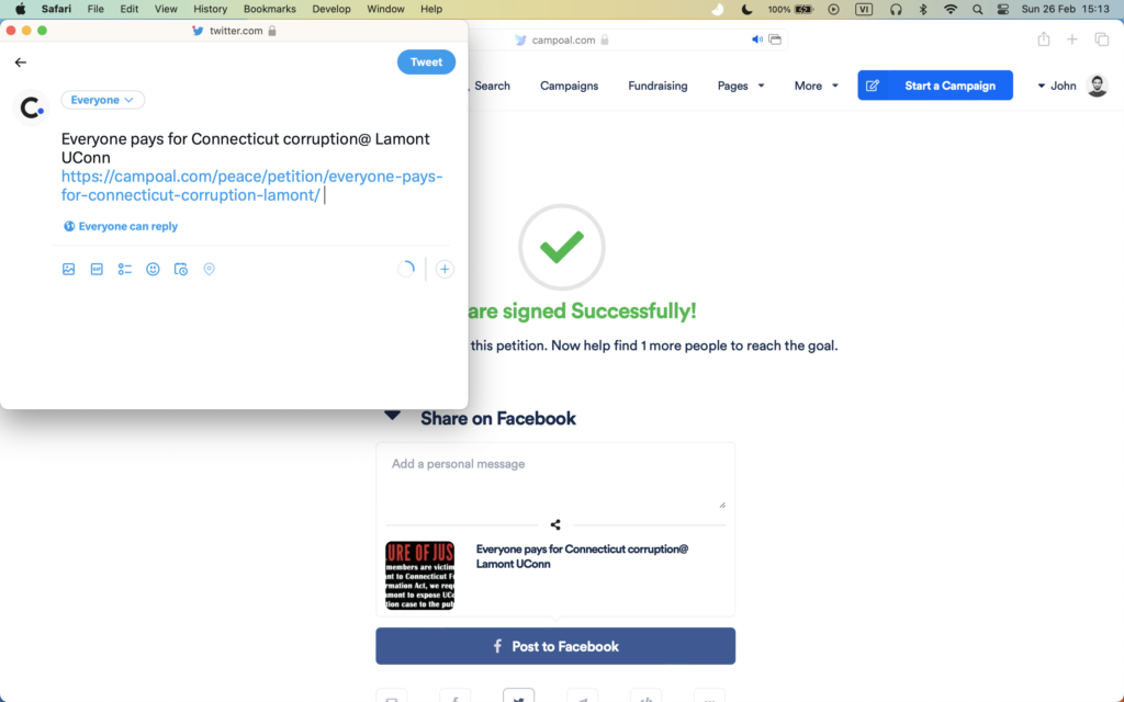 How do I do an online petition signature?