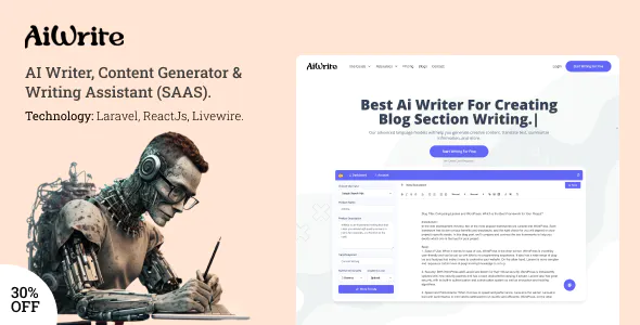 Top 10 AI Writing and Content Generator SAAS PHP Scripts