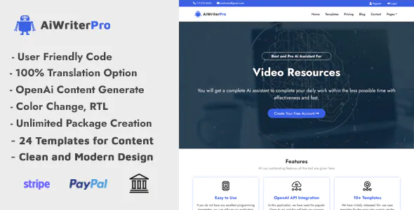 Top 10 AI Writing and Content Generator SAAS PHP Scripts